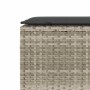 Banco jardín con cojín ratán sintético gris claro 110x30x40,5cm de , Bancos de jardín - Ref: Foro24-4104159, Precio: 91,67 €,...