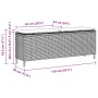 Banco jardín con cojín ratán sintético gris claro 110x30x40,5cm de , Bancos de jardín - Ref: Foro24-4104159, Precio: 91,67 €,...