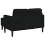 Sofá de 2 plazas con chaise longue en forma L negra 125cm de , Sofás - Ref: Foro24-4107063, Precio: 281,41 €, Descuento: %