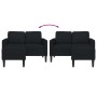 Sofá de 2 plazas con chaise longue en forma L negra 125cm de , Sofás - Ref: Foro24-4107063, Precio: 281,41 €, Descuento: %