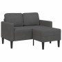 Sofá de 2 plazas con chaise longue en forma L gris oscuro 125cm de , Sofás - Ref: Foro24-4107077, Precio: 263,51 €, Descuento: %