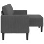 Sofá de 2 plazas con chaise longue en forma L gris oscuro 125cm de , Sofás - Ref: Foro24-4107077, Precio: 263,51 €, Descuento: %