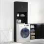 Mueble para lavadora de madera de roble negro 64x24x190 cm de , Accesorios para lavadoras y secadoras - Ref: Foro24-859128, P...
