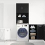 Mueble para lavadora de madera de roble negro 64x24x190 cm de , Accesorios para lavadoras y secadoras - Ref: Foro24-859128, P...