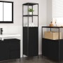 Mueble de baño con estantes roble negro 36x35x165 cm de , Tocadores de baño - Ref: Foro24-861907, Precio: 76,24 €, Descuento: %