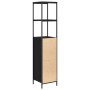Mueble de baño con estantes roble negro 36x35x165 cm de , Tocadores de baño - Ref: Foro24-861907, Precio: 76,24 €, Descuento: %