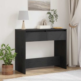 Mesa consola roble negro 89x41x76,5 cm madera de ingeniería de , Mesas auxiliares - Ref: Foro24-862081, Precio: 81,48 €, Desc...