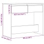 Mesa consola roble negro 89x41x76,5 cm madera de ingeniería de , Mesas auxiliares - Ref: Foro24-862081, Precio: 81,48 €, Desc...