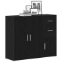 Aparador roble negro 91x29,5x75 cm madera de ingeniería de , Aparadores - Ref: Foro24-862003, Precio: 95,03 €, Descuento: %
