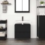 Mueble de baño con lavabo y cajones roble negro 60x34,5x60 cm de , Tocadores de baño - Ref: Foro24-861882, Precio: 76,94 €, D...