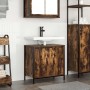 Mueble de baño con lavabo roble ahumado 60x34,5x60 cm de , Tocadores de baño - Ref: Foro24-861894, Precio: 60,03 €, Descuento: %