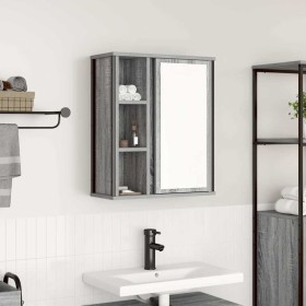 Mueble de baño de pared con espejo gris Sonoma 50x21x60 cm de , Tocadores de baño - Ref: Foro24-861905, Precio: 63,78 €, Desc...