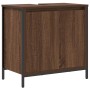 Mueble de baño con lavabo de roble marrón 60x34,5x60 cm de , Tocadores de baño - Ref: Foro24-861896, Precio: 64,71 €, Descuen...
