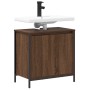 Mueble de baño con lavabo de roble marrón 60x34,5x60 cm de , Tocadores de baño - Ref: Foro24-861896, Precio: 64,71 €, Descuen...