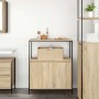 Mueble de baño con estantes roble Sonoma 76,5x35x95 cm de , Tocadores de baño - Ref: Foro24-861918, Precio: 77,08 €, Descuent...