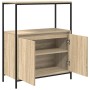 Mueble de baño con estantes roble Sonoma 76,5x35x95 cm de , Tocadores de baño - Ref: Foro24-861918, Precio: 77,08 €, Descuent...