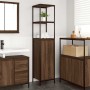 Mueble de baño con estantes roble marrón 36x35x165 cm de , Tocadores de baño - Ref: Foro24-861911, Precio: 74,92 €, Descuento: %