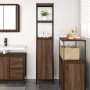 Mueble de baño con estantes roble marrón 36x35x165 cm de , Tocadores de baño - Ref: Foro24-861911, Precio: 74,92 €, Descuento: %