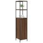 Mueble de baño con estantes roble marrón 36x35x165 cm de , Tocadores de baño - Ref: Foro24-861911, Precio: 74,92 €, Descuento: %