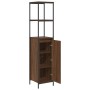 Mueble de baño con estantes roble marrón 36x35x165 cm de , Tocadores de baño - Ref: Foro24-861911, Precio: 74,92 €, Descuento: %