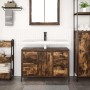 Mueble de lavabo con cajones roble ahumado 90x34,5x60 cm de , Tocadores de baño - Ref: Foro24-861889, Precio: 97,45 €, Descue...