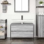 Mueble de baño con lavabo y cajones gris Sonoma 90x34,5x60 cm de , Tocadores de baño - Ref: Foro24-861880, Precio: 80,28 €, D...