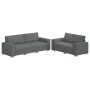 Juego de sofás con cojines 2 piezas tela gris oscuro de , Sofás - Ref: Foro24-3324692, Precio: 467,06 €, Descuento: %