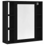 Armario de baño con espejo de madera de roble negro 60x16x60 cm de , Tocadores de baño - Ref: Foro24-862228, Precio: 65,30 €,...