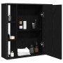 Armario de baño con espejo de madera de roble negro 60x16x60 cm de , Tocadores de baño - Ref: Foro24-862228, Precio: 65,30 €,...