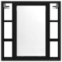 Armario de baño con espejo de madera de roble negro 60x16x60 cm de , Tocadores de baño - Ref: Foro24-862228, Precio: 65,30 €,...
