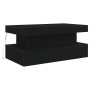 Mesa de centro con luces LED roble negro 90x50x40 cm de , Mesas de centro - Ref: Foro24-862256, Precio: 99,18 €, Descuento: %