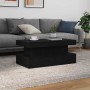 Mesa de centro con luces LED roble negro 90x50x40 cm de , Mesas de centro - Ref: Foro24-862256, Precio: 99,18 €, Descuento: %