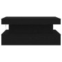 Mesa de centro con luces LED roble negro 90x50x40 cm de , Mesas de centro - Ref: Foro24-862256, Precio: 99,18 €, Descuento: %