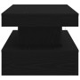Mesa de centro con luces LED roble negro 90x50x40 cm de , Mesas de centro - Ref: Foro24-862256, Precio: 99,18 €, Descuento: %