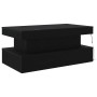 Mesa de centro con luces LED roble negro 90x50x40 cm de , Mesas de centro - Ref: Foro24-862256, Precio: 99,18 €, Descuento: %