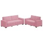 Juego de sofás con cojines 2 piezas terciopelo rosa de , Sofás - Ref: Foro24-3324703, Precio: 509,02 €, Descuento: %