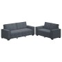 Juego de sofás con cojines 2 piezas terciopelo gris oscuro de , Sofás - Ref: Foro24-3324701, Precio: 576,36 €, Descuento: %
