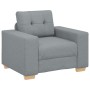 Sillón Sofá Tela Gris Claro 60 cm de , Sofás - Ref: Foro24-4105058, Precio: 159,02 €, Descuento: %