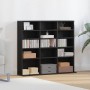 Mueble para CD roble negro 100,5x23x89,5 cm madera ingeniería de , Almacenamiento para CD y DVD - Ref: Foro24-862481, Precio:...