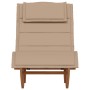 Tumbona mecedora con cojín de madera maciza de acacia de , Tumbonas - Ref: Foro24-4103885, Precio: 169,52 €, Descuento: %