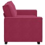 Sofá de 2 plazas de terciopelo rojo tinto 140 cm de , Sofás - Ref: Foro24-4105024, Precio: 217,85 €, Descuento: %