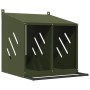 Nido para gallinas con 2 compartimentos de metal verde oliva de , Jaulas y habitáculos para animales pequeños - Ref: Foro24-8...