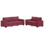 Juego de sofás con cojines 2 piezas tela rojo tinto de , Sofás - Ref: Foro24-3324734, Precio: 466,15 €, Descuento: %