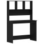 Escritorio con estantes contrachapada roble negro 102x45x148cm de , Escritorios - Ref: Foro24-861985, Precio: 83,64 €, Descue...