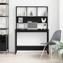 Escritorio con estantes contrachapada roble negro 102x45x148cm de , Escritorios - Ref: Foro24-861985, Precio: 83,64 €, Descue...