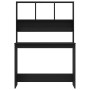 Escritorio con estantes contrachapada roble negro 102x45x148cm de , Escritorios - Ref: Foro24-861985, Precio: 83,64 €, Descue...