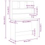 Escritorio con estantes contrachapada roble negro 102x45x148cm de , Escritorios - Ref: Foro24-861985, Precio: 83,64 €, Descue...