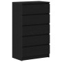 Cómoda de madera contrachapada roble negro 60x36x103 cm de , Aparadores - Ref: Foro24-862008, Precio: 124,57 €, Descuento: %
