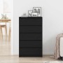 Cómoda de madera contrachapada roble negro 60x36x103 cm de , Aparadores - Ref: Foro24-862008, Precio: 124,57 €, Descuento: %
