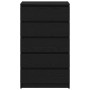 Cómoda de madera contrachapada roble negro 60x36x103 cm de , Aparadores - Ref: Foro24-862008, Precio: 124,57 €, Descuento: %